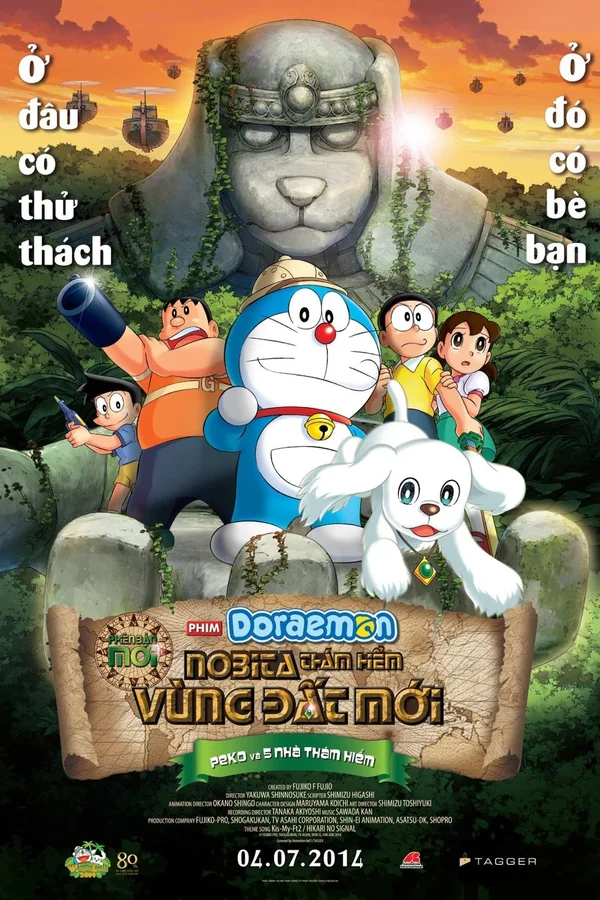 Xem Doraemon: Nobita Thám Hiểm Vùng Đất Mới – Peko và 5 Nhà Thám Hiểm Online - Cùng Xem Cùng Chill | Phim Hay C